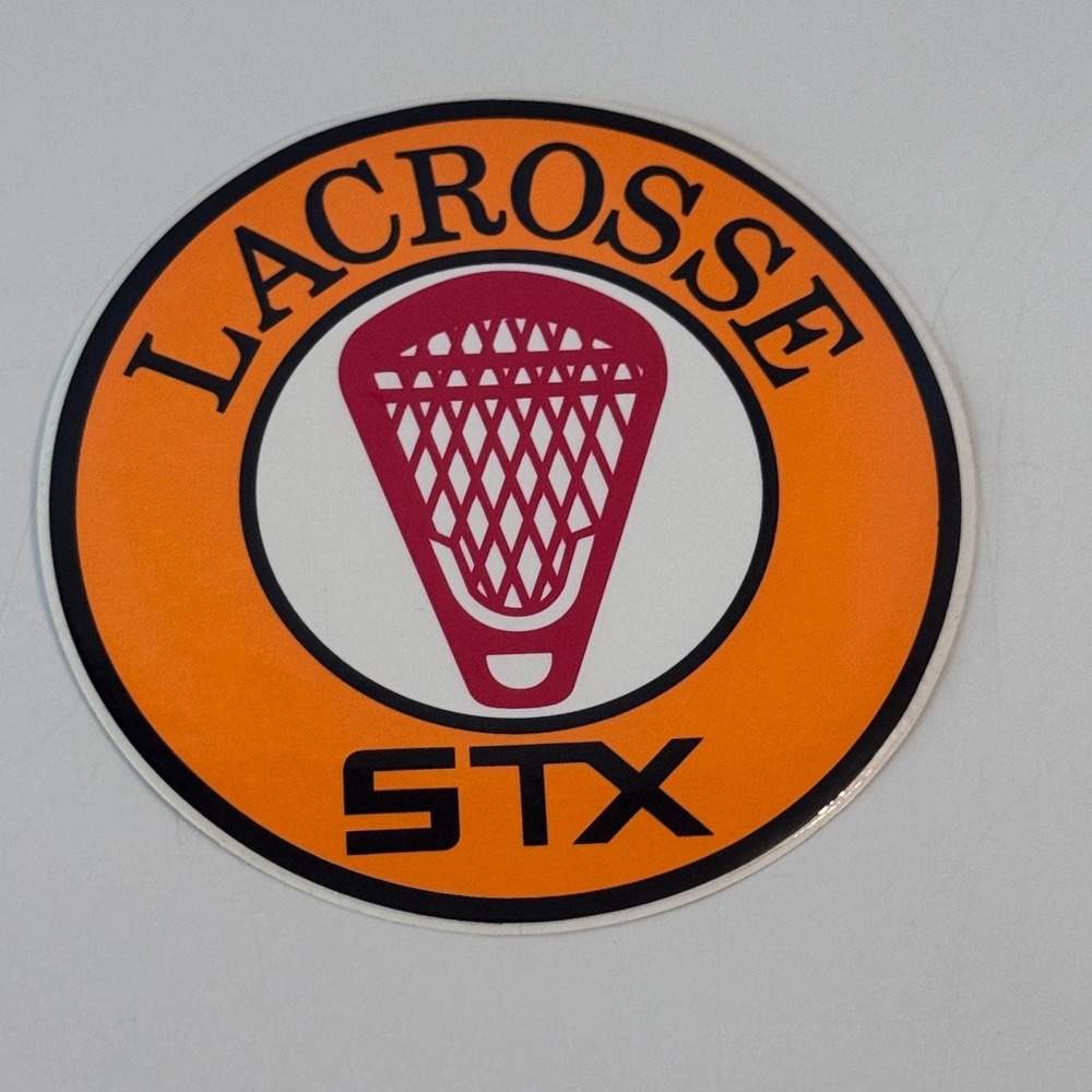 Vintage STX Lacrosse Bumper Sticker Vintage Rare ~ 4"‎ diameter